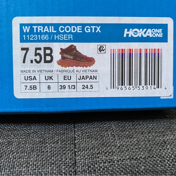 HOKA Trail Code GORE-TEX® Hot Sauce/Earthenware NEW Size Women’s 7.5 B - Picture 15 of 15